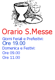 Orari Sante Messe